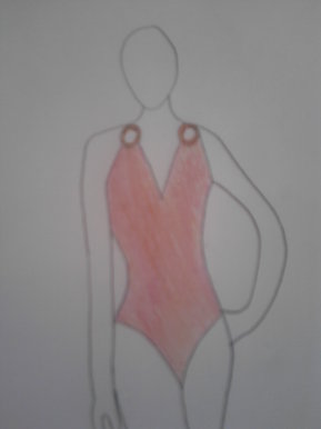 Red swimming costume