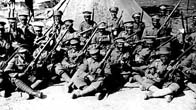 Photograph of the British West Indies Regiment at camp