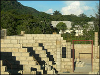 A new dormitory in Fiwila which is under construction