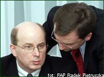 Hai nghị sỹ Rokia và Ziobro trong ủy ban điều tra của Hạ viện về vụ Rywin