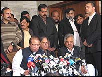 نواز شریف اور مسلم لیگ کے دوسرے رہنما