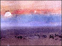 A Low Sun, J M W Turner, c1835 - 40 (detail)