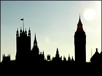 Silhouette of the Houses of Parliament