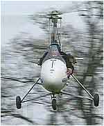 autogyro in flight. 