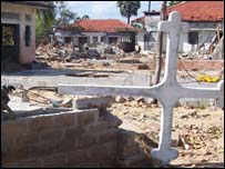 Rastro de destruição dos tsunamis