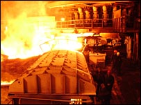 Pece v ocelárně Krivorižstal 