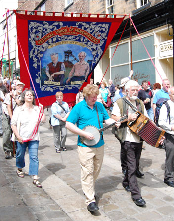 The bands begin to march.