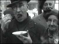 Pie and peas at the market in Bradford