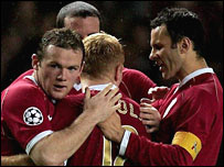 شادی بازیکنان منچستر یونایتد