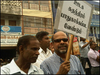 Journalists protest in Jaffna