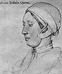 Anne Boleyn, c. 1533, from the drawing by Hans Holbein