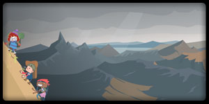 The Air Splaoid gang try their luck at mountain climbing