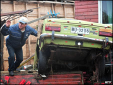 Concepción tras el terremoto en Chile.