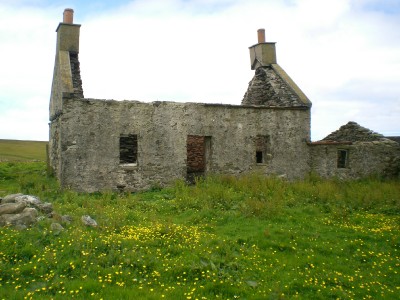 sadly derelict croft hoose