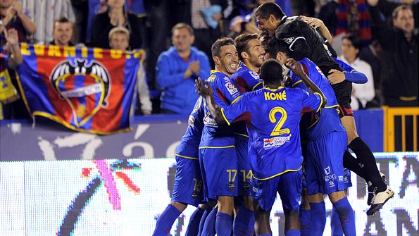 Levante squad celebrating