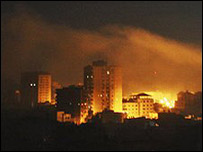 Gazze'de bombardıman