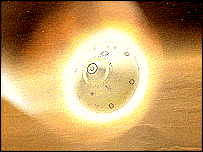 مريخ نورد هنگام ورود به جو مريخ