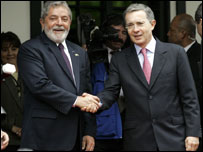 Lula e Uribe