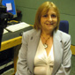 Anne Harris in the BBC Radio Ulster studio