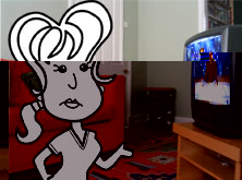 Alice in Paul's sitting room