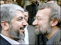 خالد مشعل اور علی لاریجانی