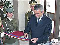 Karel Kühnl při otevírání Domova pro válečné veterány