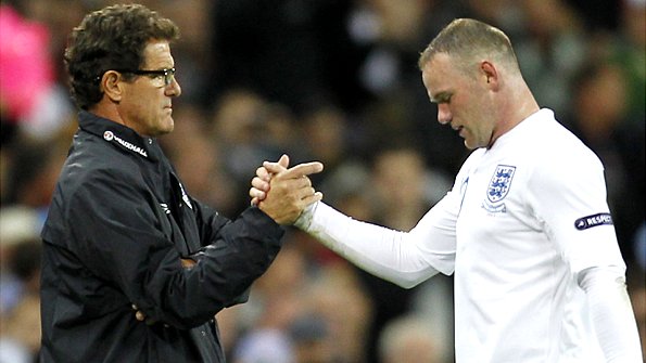Fabio Capello and Wayne Rooney