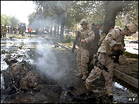 .محل انفجار، در خيابان سفارت آمريکا در کابل