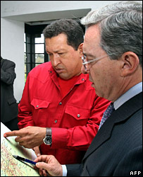 اوریبه و چاوز در زمان ملاقات ماه سپتامبر