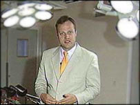 Matthew Hill in a hospitsal