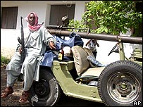 Miliciano na Somália