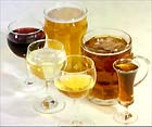 glasses of alcohol