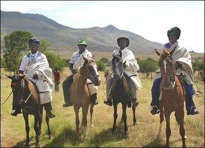four Xhosa horsemen