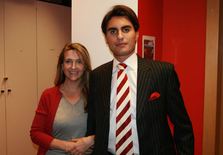Victoria Derbyshire and Raef from The Apprentice