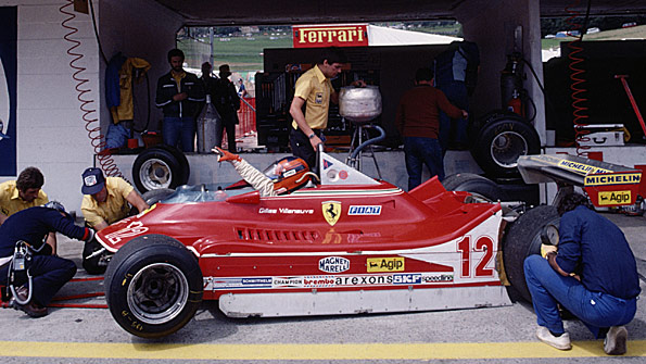 Gilles Villeneuve in the 1979 Ferrari 312T4