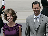 بشار اسد و همسرش اسماء اسد