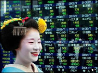 تابلوی بهای سهام در بورس ژاپن