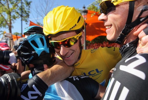 Bradley Wiggins after winning the Tour de France