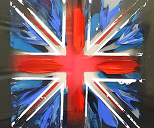 Detail from Phil Tufnell's painting