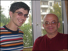 Yevgeny Bely and his son Mikhail Bely