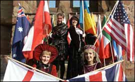 Procession flag-bearers 