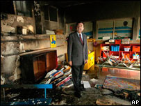 O prefeito de Carpentras em creche queimada