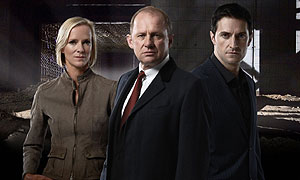 Spooks: current series (l-r) Hermione Norris, Peter Firth and Richard Armitage 