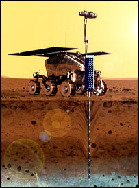 تصويری ساختگی از مريخ نورد اروپايی اگزومارس