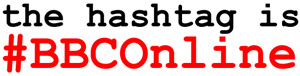 The hashtag is bbconline - a graphic