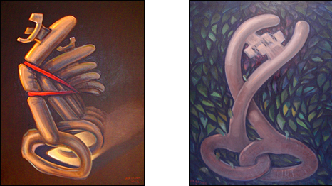 Dr Ala Bashir - two paintings