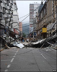 Concepción tras el terremoto en Chile.