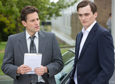Production shot, featuring Ioan Gruffudd and Rupert Friend, taken from The Kid. Courtesy Revolver Entertainment.
