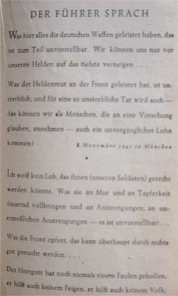 extract from Hitler's speech