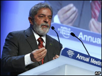 Tổng thống Brazil Lula phát biểu tại Diễn đàn kinh tế thế giới ở Davos